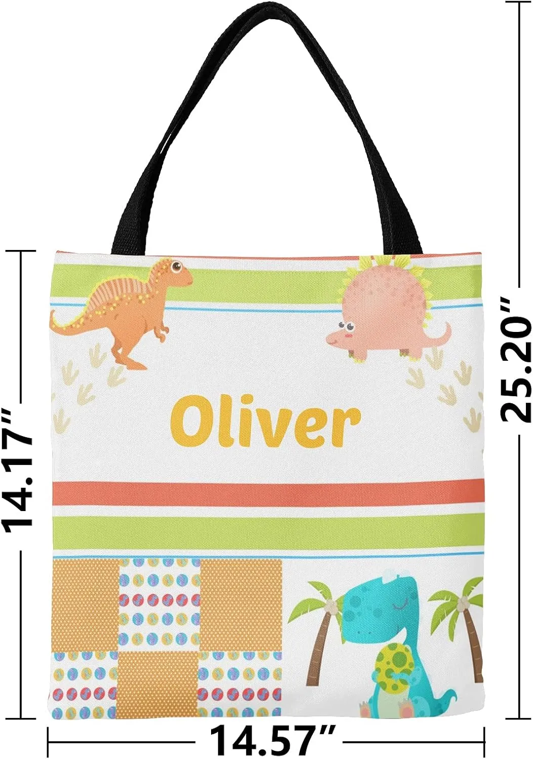 Unicorn Rainbow Personalized Canvas Tote Bags for Women Kids, Reusable Bags for Shopping,Travel,School Handbag Gift