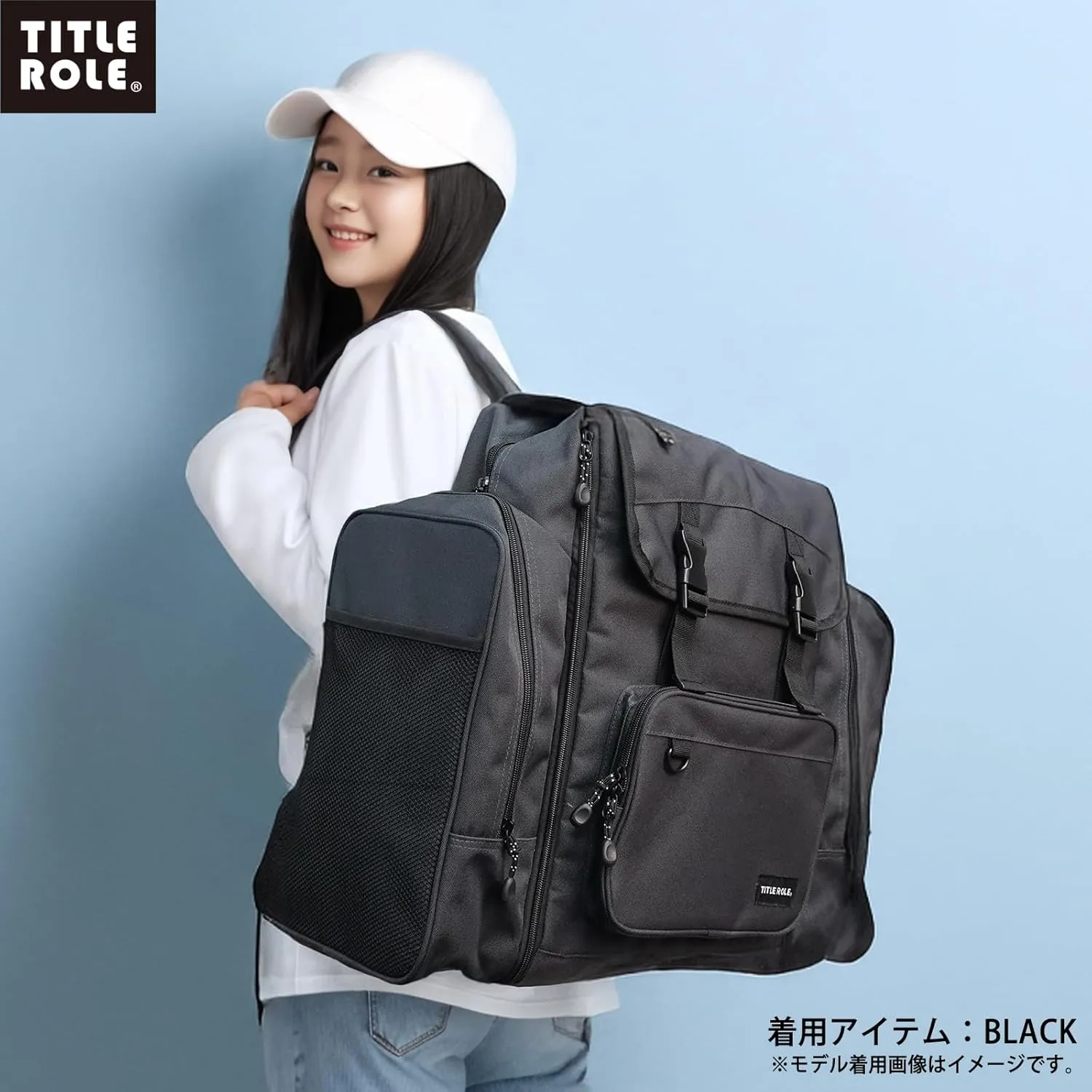 Unisex Kid's Casual Bag, Charcoal Gray, F