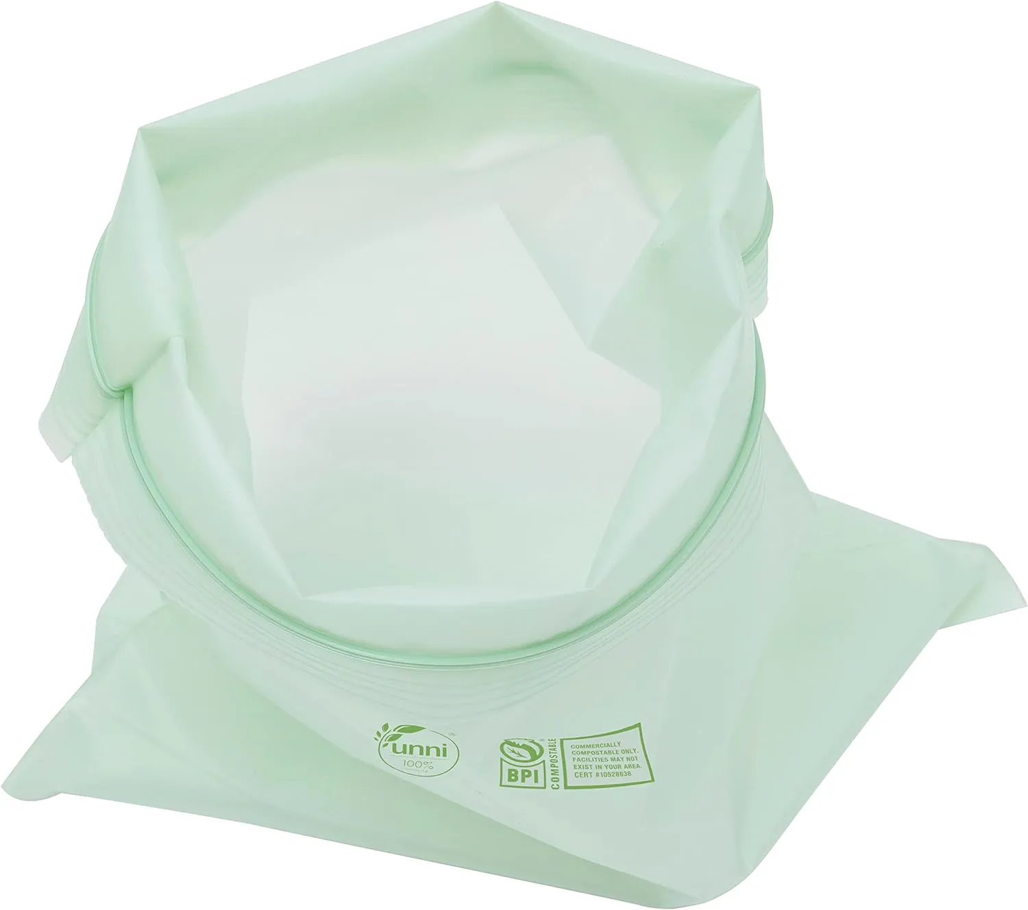 UNNI Compostable Storage Bags, Gallon, Resealable Compostable Food Storage Bags,100 Count,10.5 x 10.7 inches,Earth Friendly Highest ASTM D6400,US BPI, CMA & Europe OK Compost Certified, San Francisco