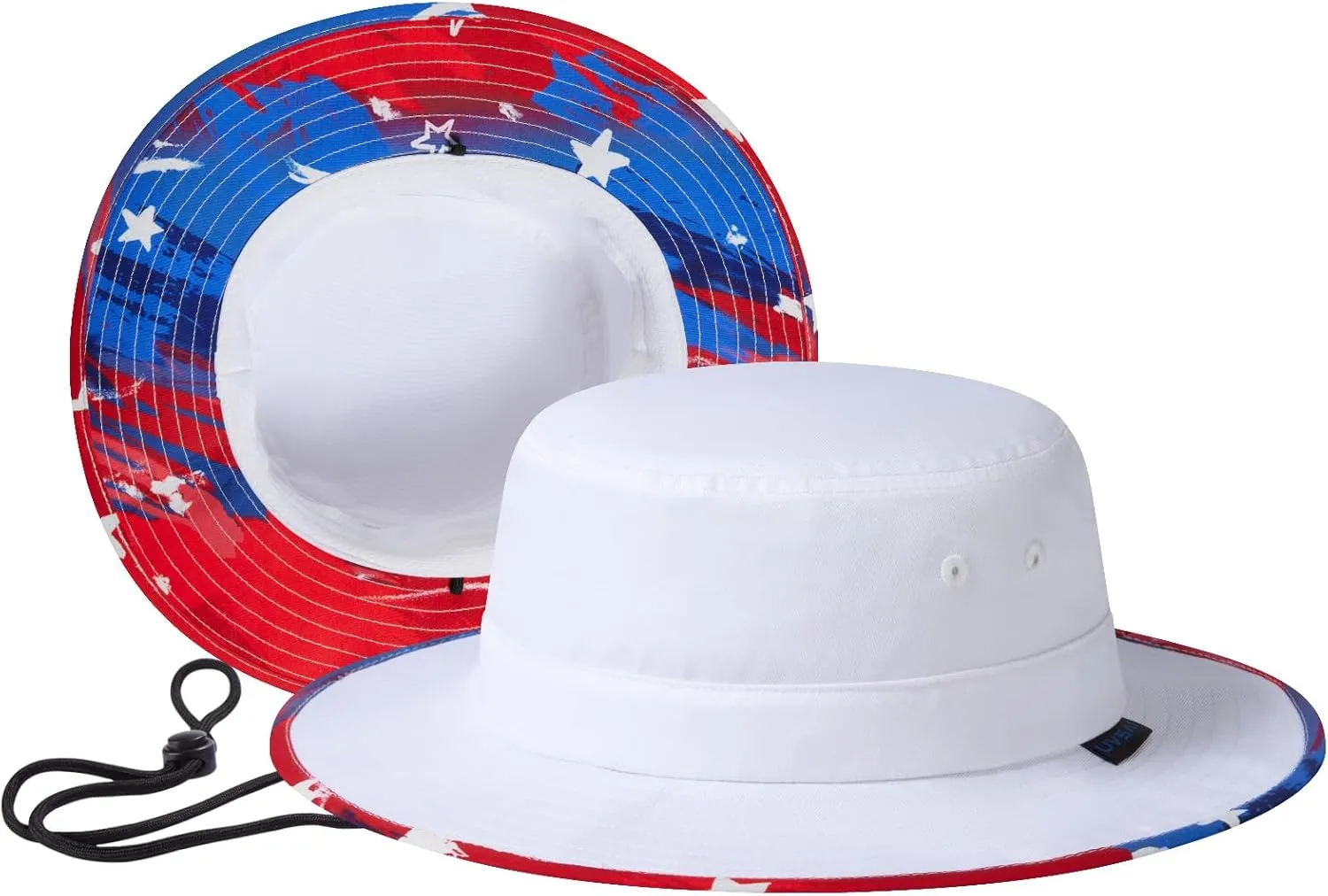 UPF 50  Foldable Sun Hat Patterned Under Brim Bucket Hats for Summer Hiking Fishing Beach Safari Men Women
