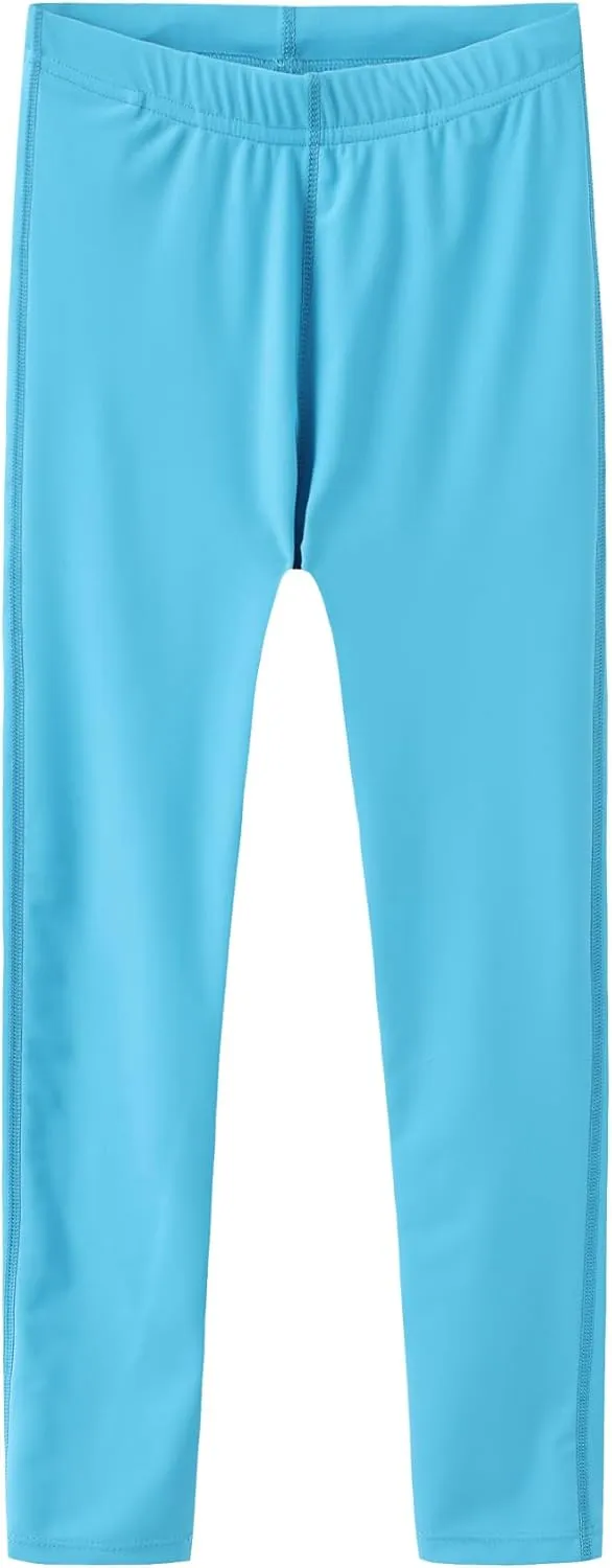 UPF 50  Kids Swim Pants, Girls Boys Swimming Leggings UV Protection Long Elastic Beach Surfing