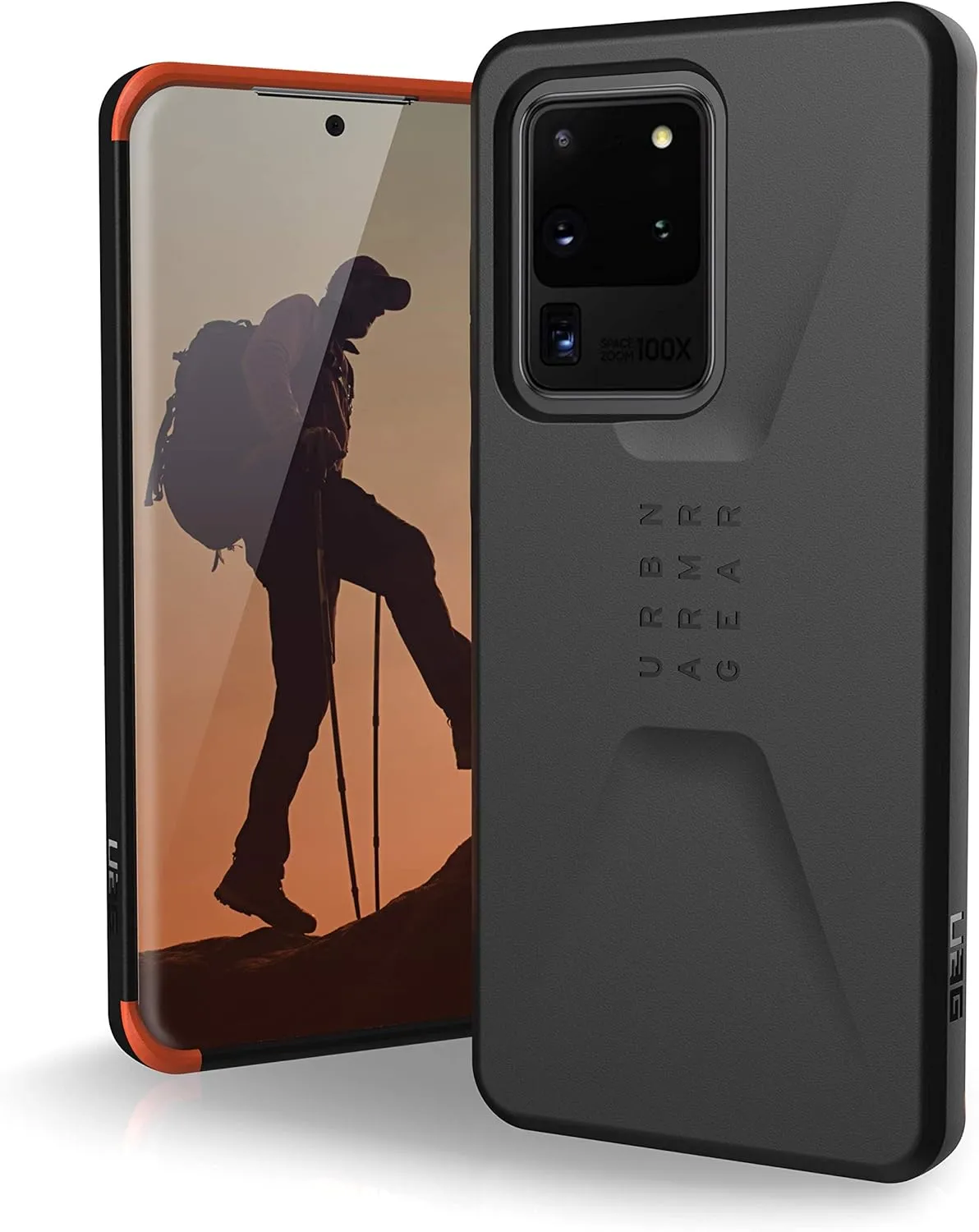 URBAN ARMOR GEAR UAG Samsung Galaxy S20 Ultra Case [6.9-inch Screen] Civilian [Black] Sleek Ultra-Thin Feather-Light Military Drop Tested Protective Cover