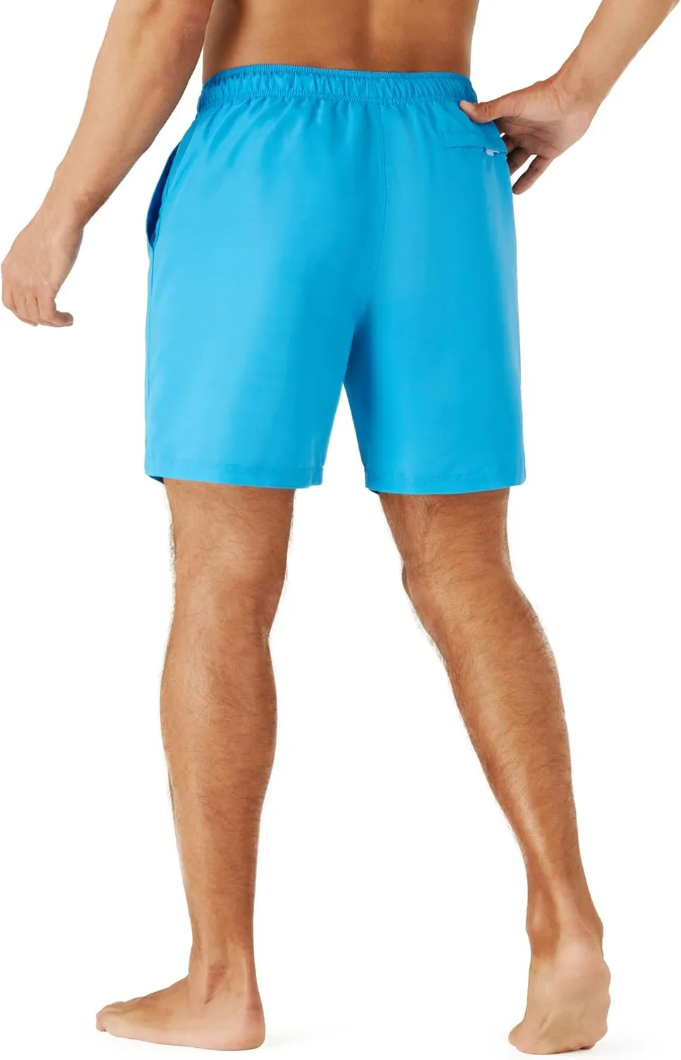 URBEST Men's Swim Trunks with Compression Liner Quick Dry Beach Shorts with Pockets for Beach and Swimming