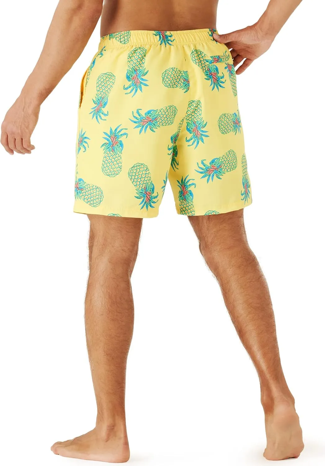 URBEST Men's Swim Trunks with Compression Liner Quick Dry Beach Shorts with Pockets for Beach and Swimming