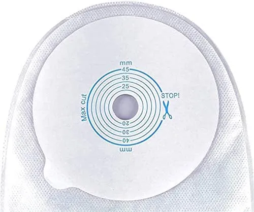 Urostomy Bag, Medicals Drainable Pouch Ostomy Stoma Bags One Piece System Cut-to-Fit,Pack of 10 PCS