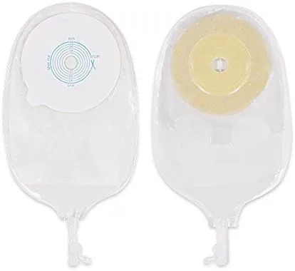 Urostomy Bag, Medicals Drainable Pouch Ostomy Stoma Bags One Piece System Cut-to-Fit,Pack of 10 PCS