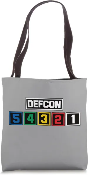 US defense readiness condition alert defcon light meter USA Tote Bag