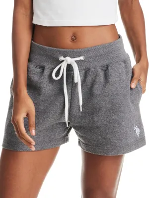 U.S. Polo Assn. French Terry Sweat Shorts Women, Poly-Cotton Lounge Sweatpants Shorts for Women