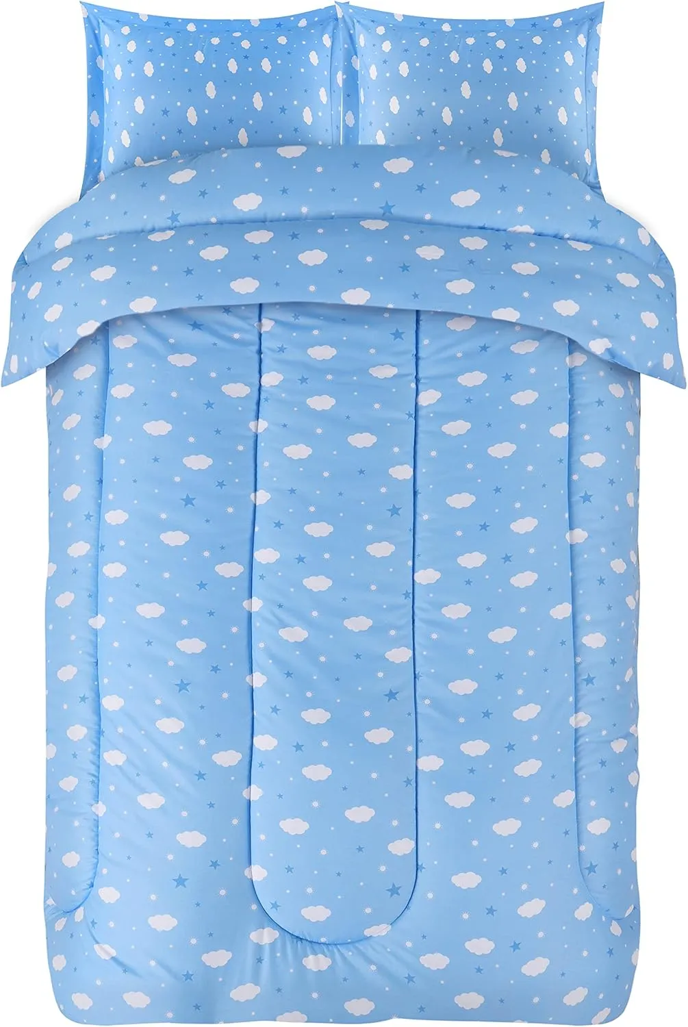 Utopia Bedding All Season Cloud Comforter Set with 2 Pillow Cases, 3 Piece Soft Brushed Microfiber Kids Bedding Set for Boys/Girls, Machine Washable (Twin)