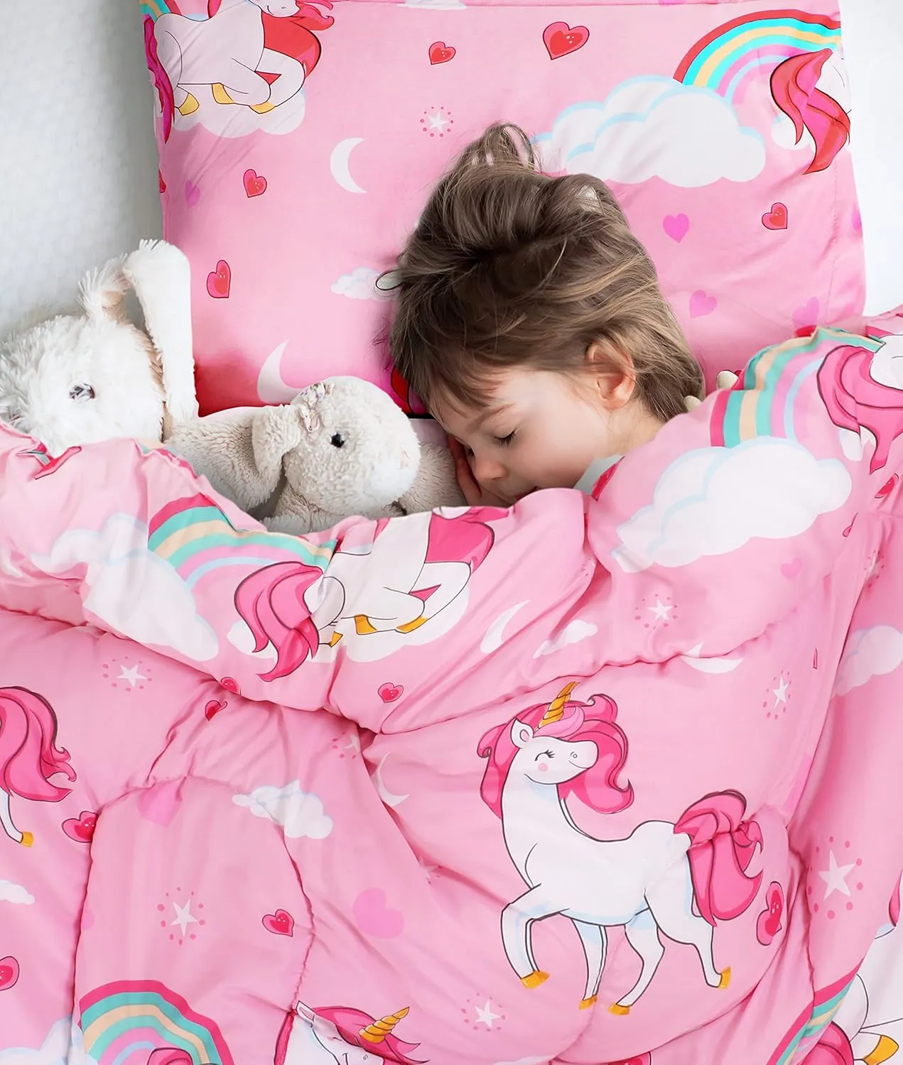 Utopia Bedding All Season Unicorn Comforter Set with 2 Pillow Cases, 3 Piece Soft Brushed Microfiber Kids Bedding Set for Boys/Girls, Machine Washable (Twin)