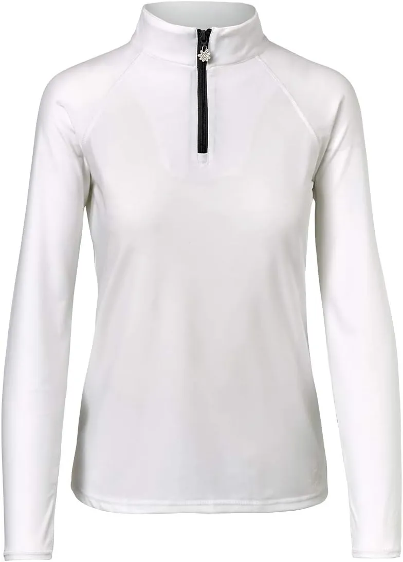 UV SKINZ UPF 50  Womens Long Sleeve Quarter Zip Sun & Swim Shirt