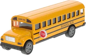 Vaguelly School Bus Toy Vintage Style Pull Back Model Bus Great for Boys and Girls' Hand Muscles Compact Size Easy to