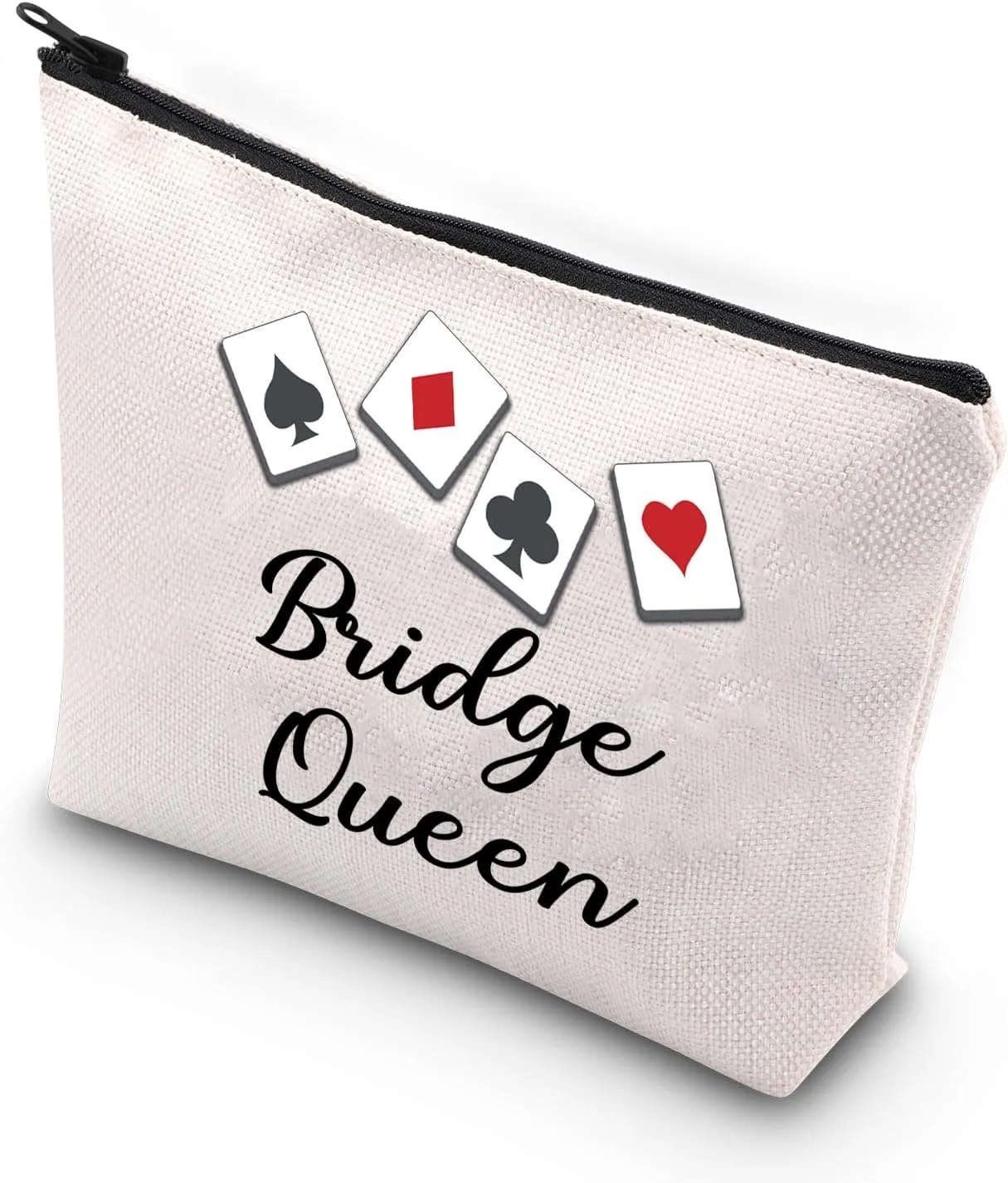 VAMSII Bridge Queen Makeup Bag Bridge Players Gifts Bridge Card Game Gifts for Bridge Lovers Poker Player Gifts (WT-Bridge Queen)