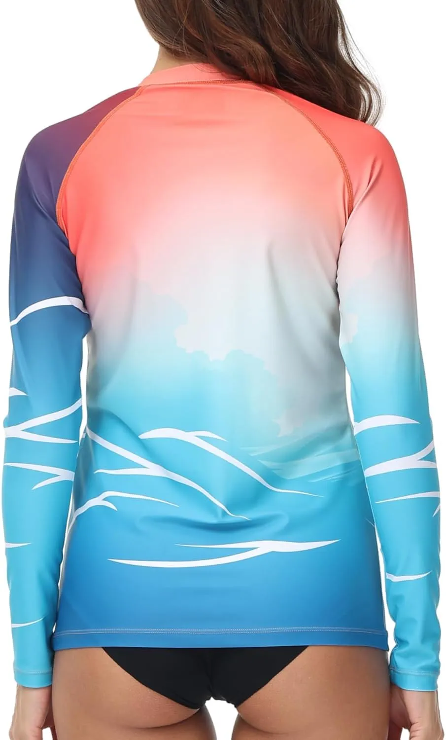 VAYAGER Womens Rash Guard UV Protection Long Sleeve Swim Shirts Quick Dry UPF 50  Water Beach Surfing Swimming Tops