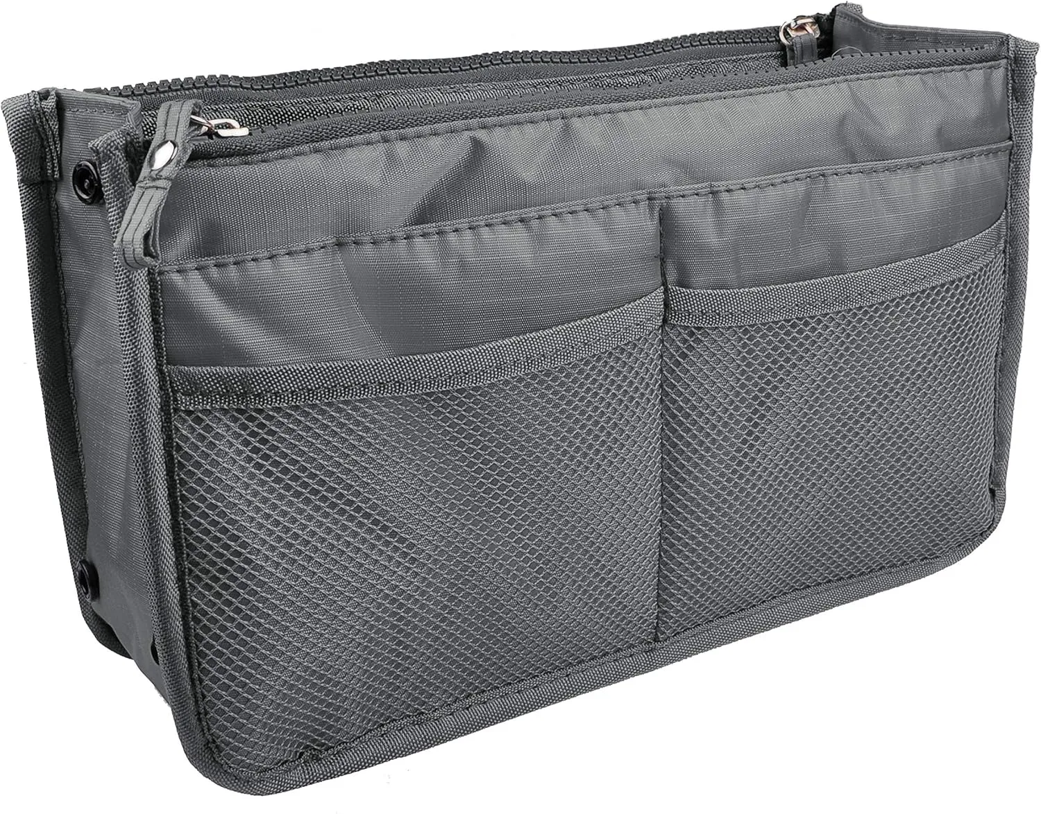 Vercord Updated Purse Handbag Organizer Insert Liner Bag in Bag 13 Pockets Grey Medium