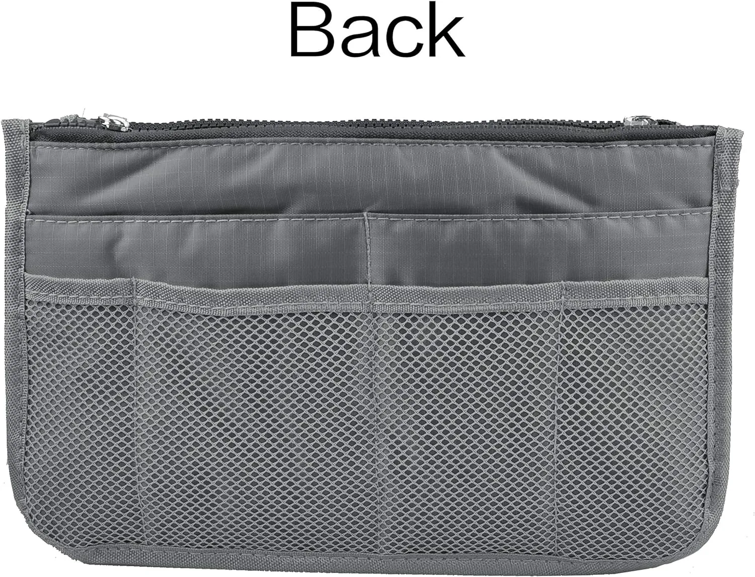 Vercord Updated Purse Handbag Organizer Insert Liner Bag in Bag 13 Pockets Grey Medium
