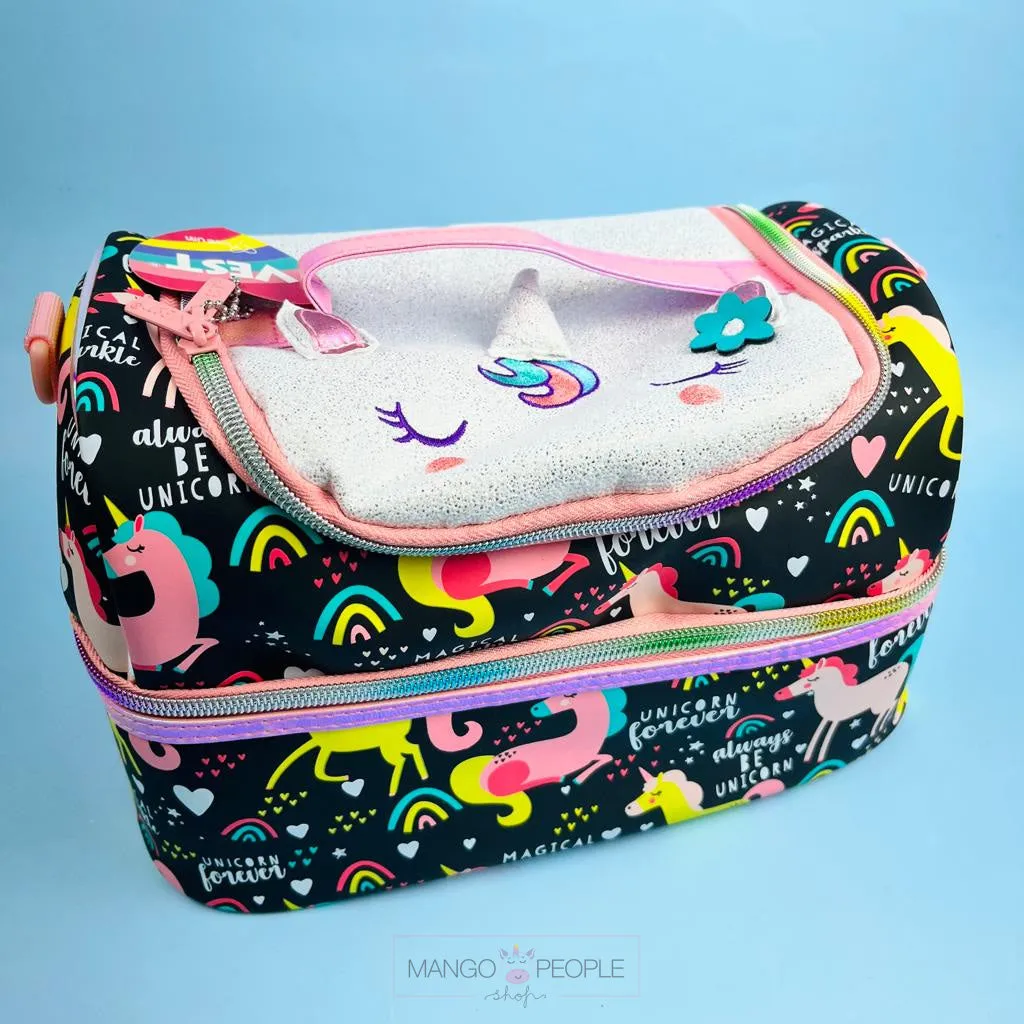 VEST Multipurpose Thermal Double Decker Lunch Bag With Multiple Sections