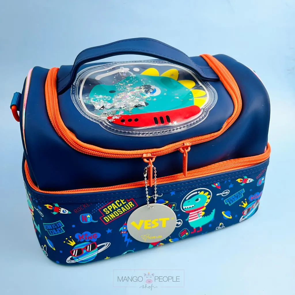 VEST Multipurpose Thermal Double Decker Lunch Bag With Multiple Sections