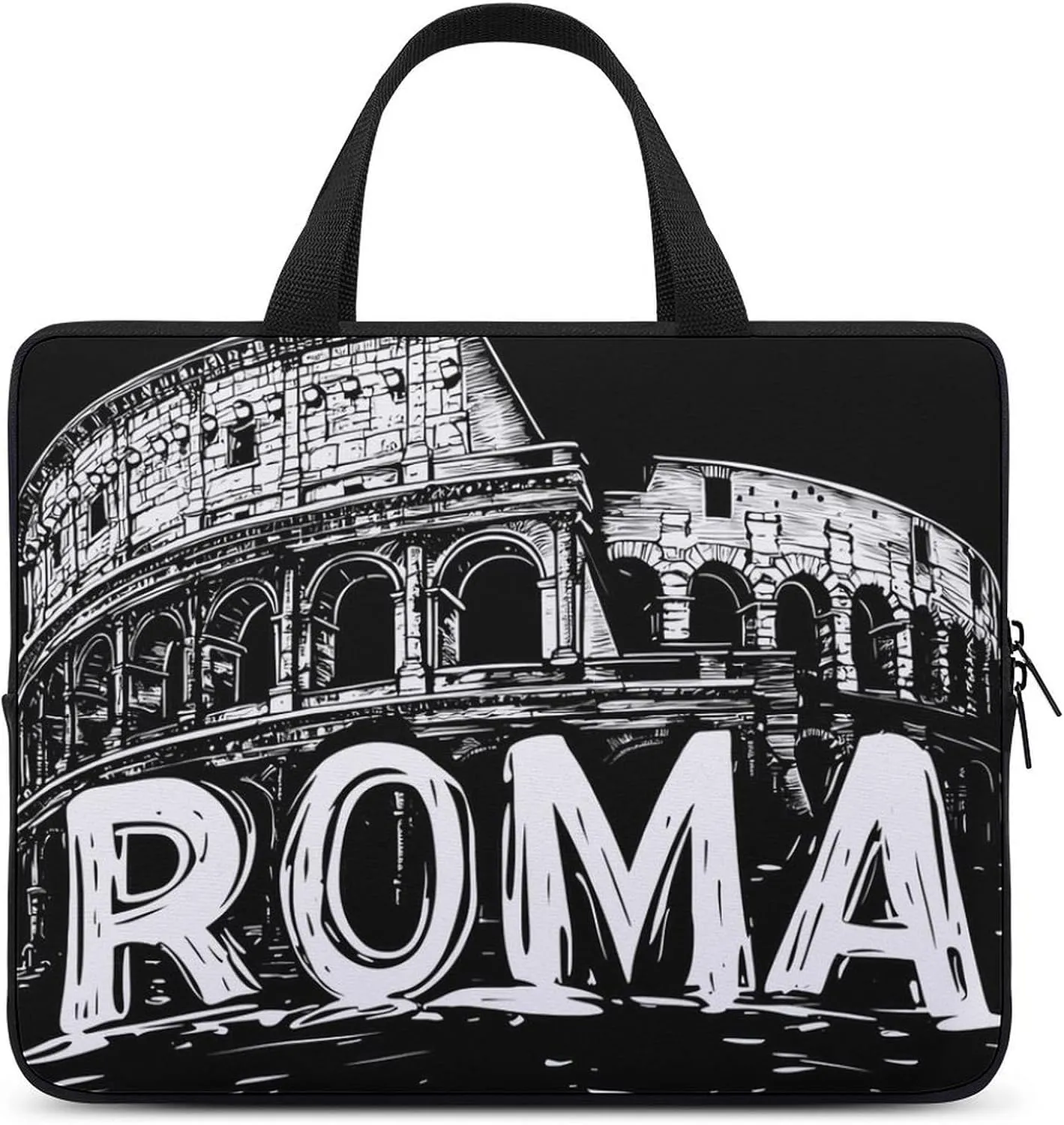 Vintage Roman Architecture Funny Laptop Bag Sleeve Portable Computer Carrying Case Cover Unisex 10inch