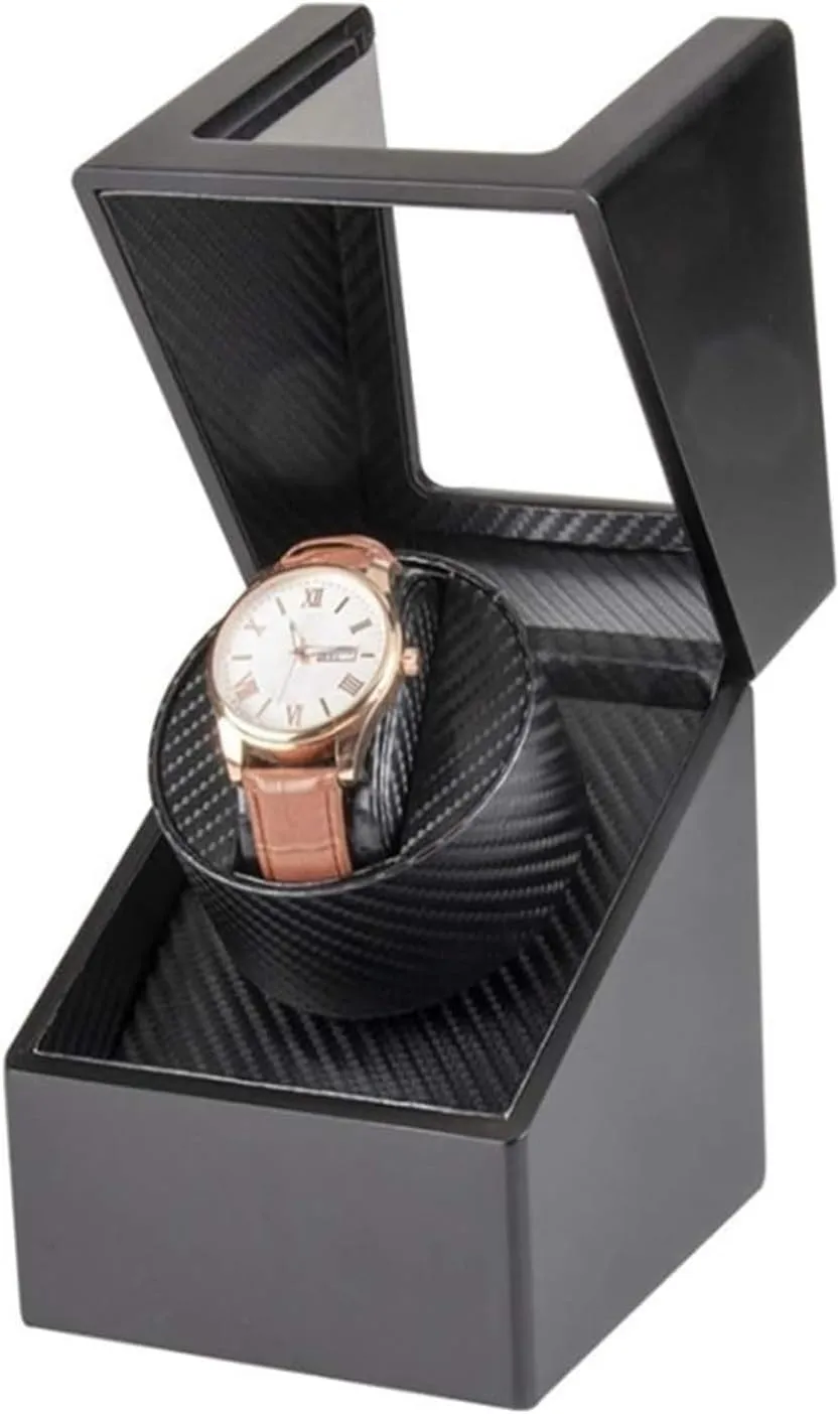 Watch Case Automatic Single Paint Watch Winder Board Wood Winding Jewelry Stora Box Case Holder Motor Shaker Watch Mover Watch Box