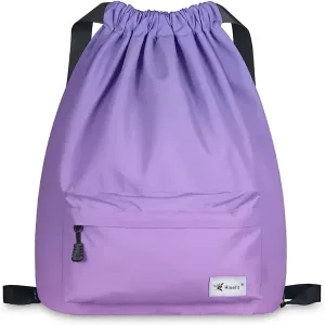 Waterproof Drawstring Bag, Gym Bag Sackpack Sports Beach Backpack for Men Women