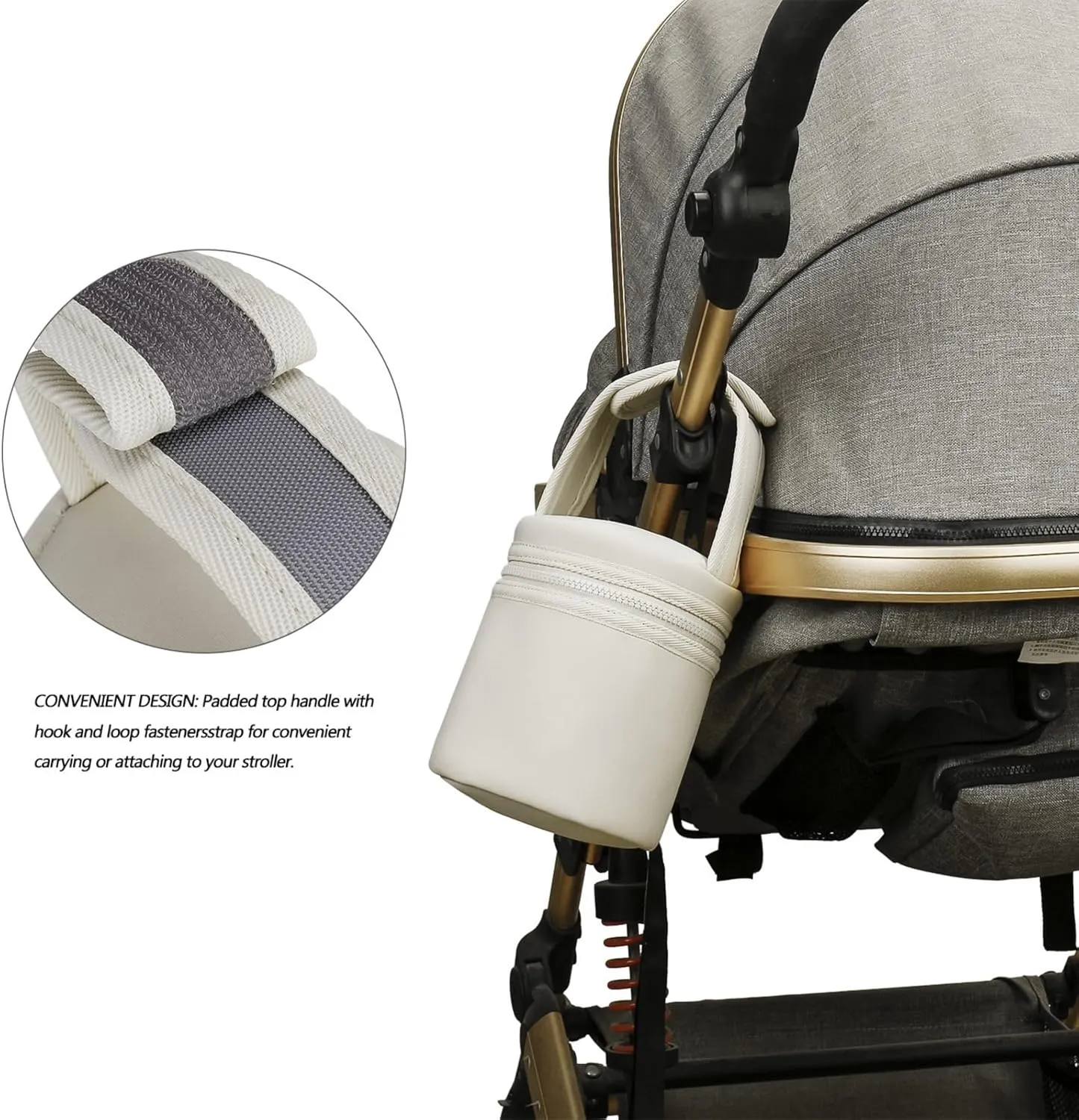 Watertight Insulated Baby Bottle Storage Bag Thermal Baby Bottle Holder Bag Easy Carry for Travel & Outdoor Activity, Blue, 12.5*15.5cm