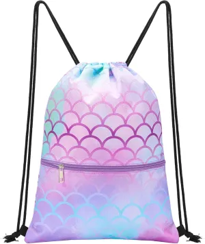 WAWSAM Drawstring Backpack - Drawstring Bags for Kids Swim Bag for Beach