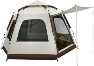 Weatherproof Tents Hexagonal Tent Folding Portable Thickened No-Setup Family Camping Outdoor Fully Automatic Quick-Opening Tent Camping and Hiking Tents