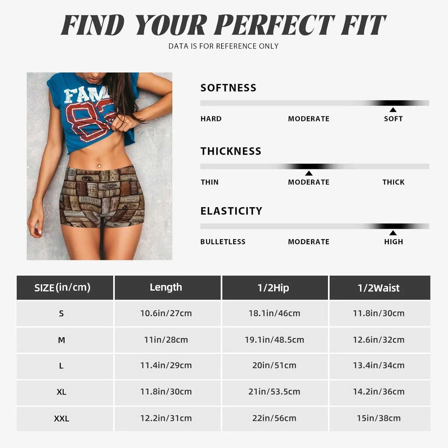 Wine Cork Print Women's Workout Short Elastic Summer Gym Shorts Convenient Exercise Vacationing