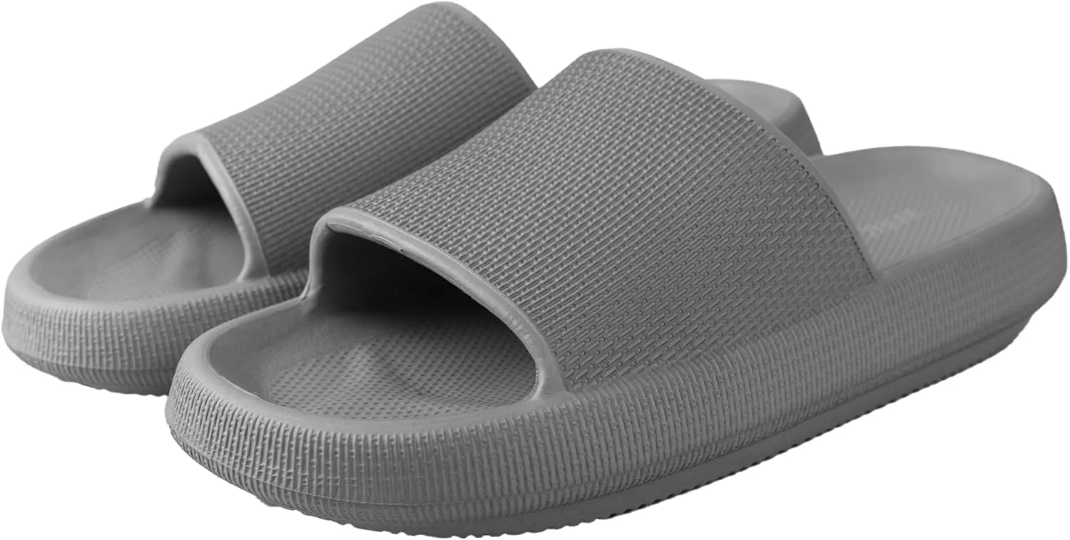 Wingu Pillow Slippers for Women and Men - Non-Slip EVA Shower Sandals | Thick 1.77-Inch Sole Slides for Indoor & Outdoor | Cloud Comfort, Quick-Dry, Lightweight House Shoes