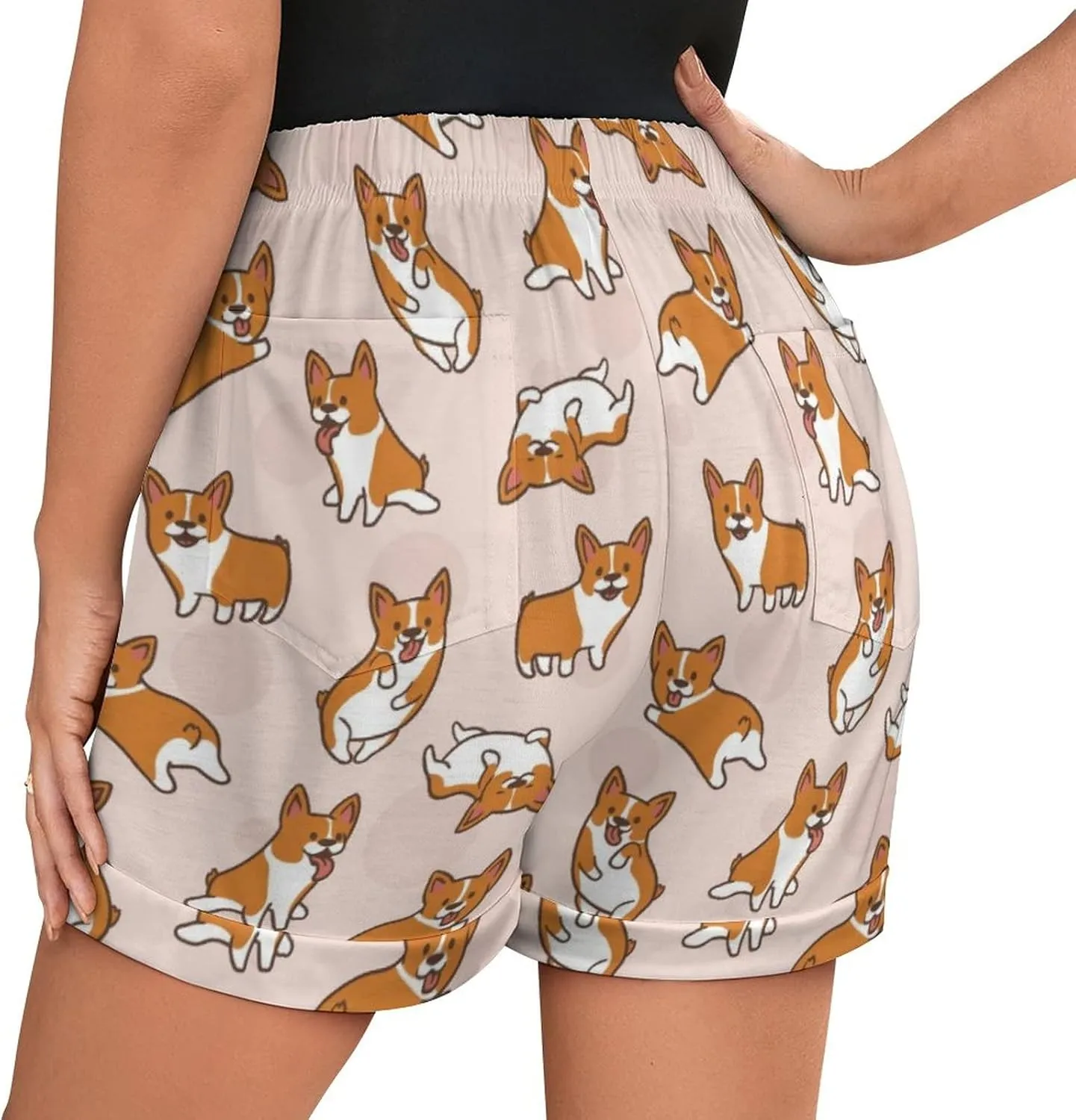 Women Pajama Shorts Beach Casual Athletic High Waist Drawstring Shorts Sleepwear Soft Lounge Casual Pants S-3XL