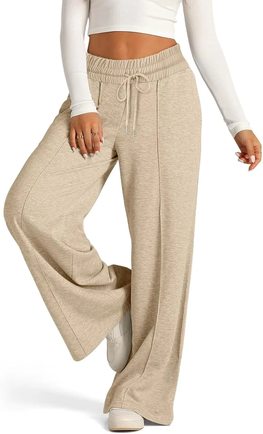 Women Pants Lightweight Cozy Sweatpants 2025 Pajama Flowy Pants with Pockets Yoga Sweatpants Comfy Loose Trousers