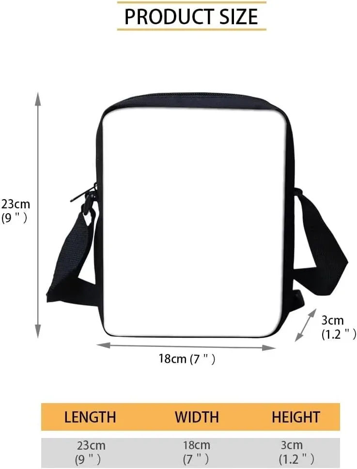Women Teens Shoulder Crossbody Bag, Lightweight Zipper Messenger Bags for Travel School
