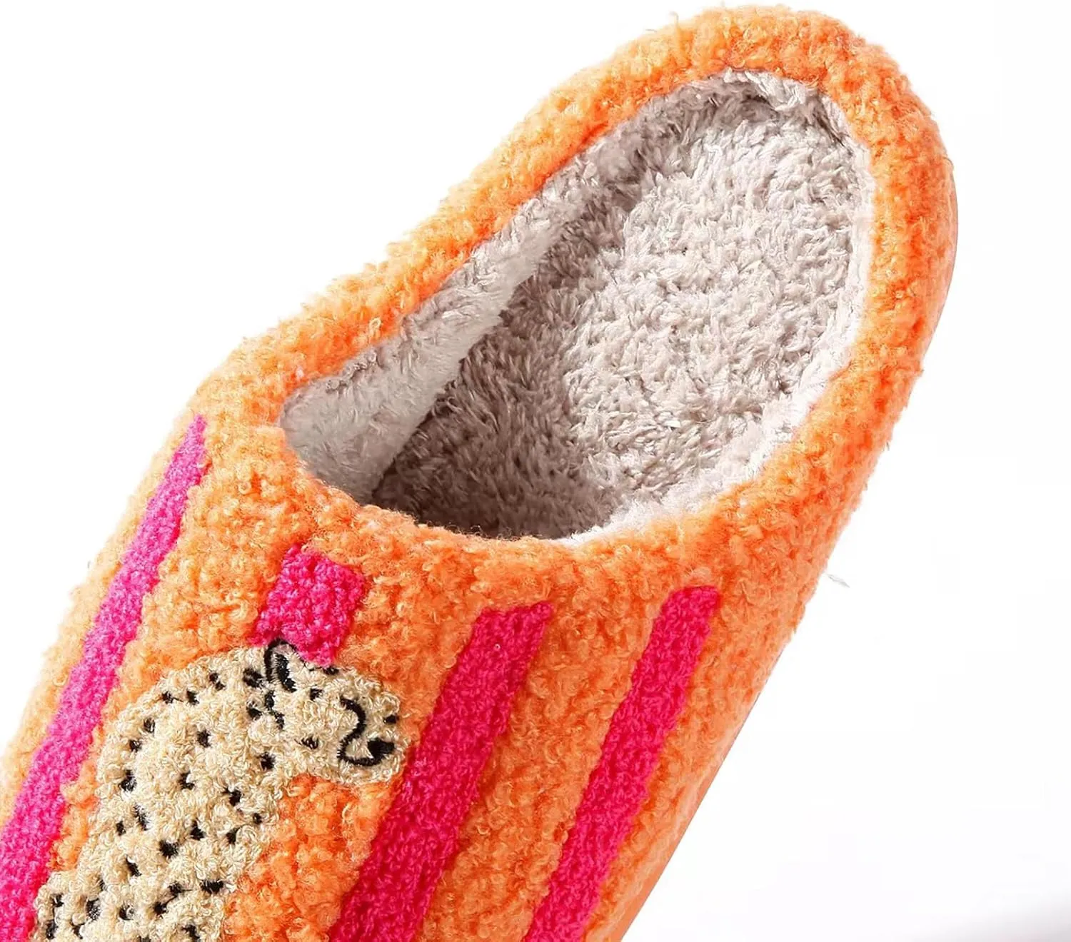 Women's & Men's Fluffy Plush Slippers - Cute Cartoon Animal House Slippers - Cuddly Warm Indoor/Outdoor Fuzzy Memory Foam Retro Home Couple Shoes
