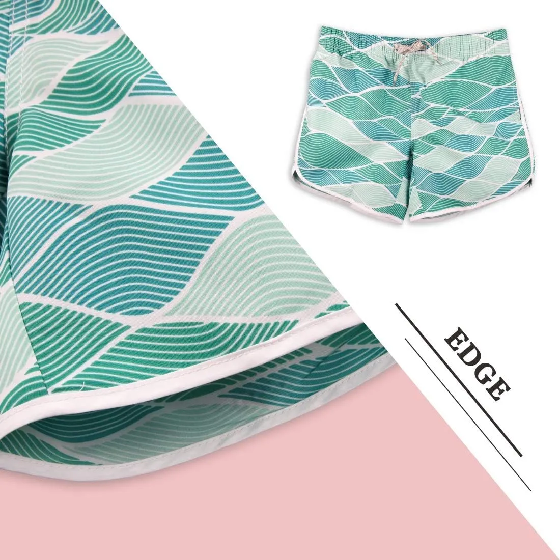 Womens Board Shorts Beach Quick Dry Fabric Swim Slim Trunks Ocean Travel Sports