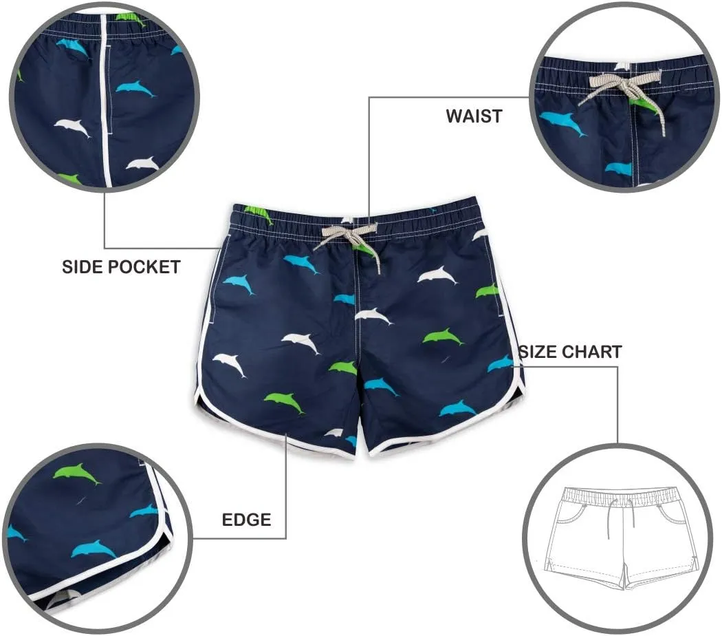 Womens Board Shorts Beach Quick Dry Fabric Swim Slim Trunks Ocean Travel Sports