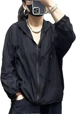 Women's Jacket Beach Thin Sunscreen UV Protection Coat Female Long Sleeve Hooded Jackets Tops