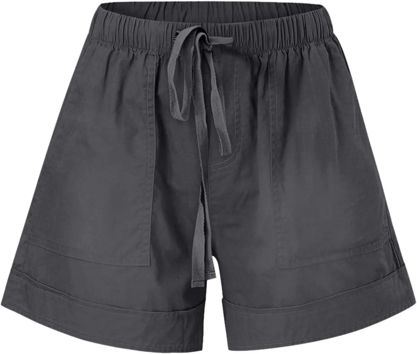 Womens Shorts Casual Summer 2025 Beach Vacation Plus Size Elastic Waist Drawstring with Pockets Comfy Trendy Clothes