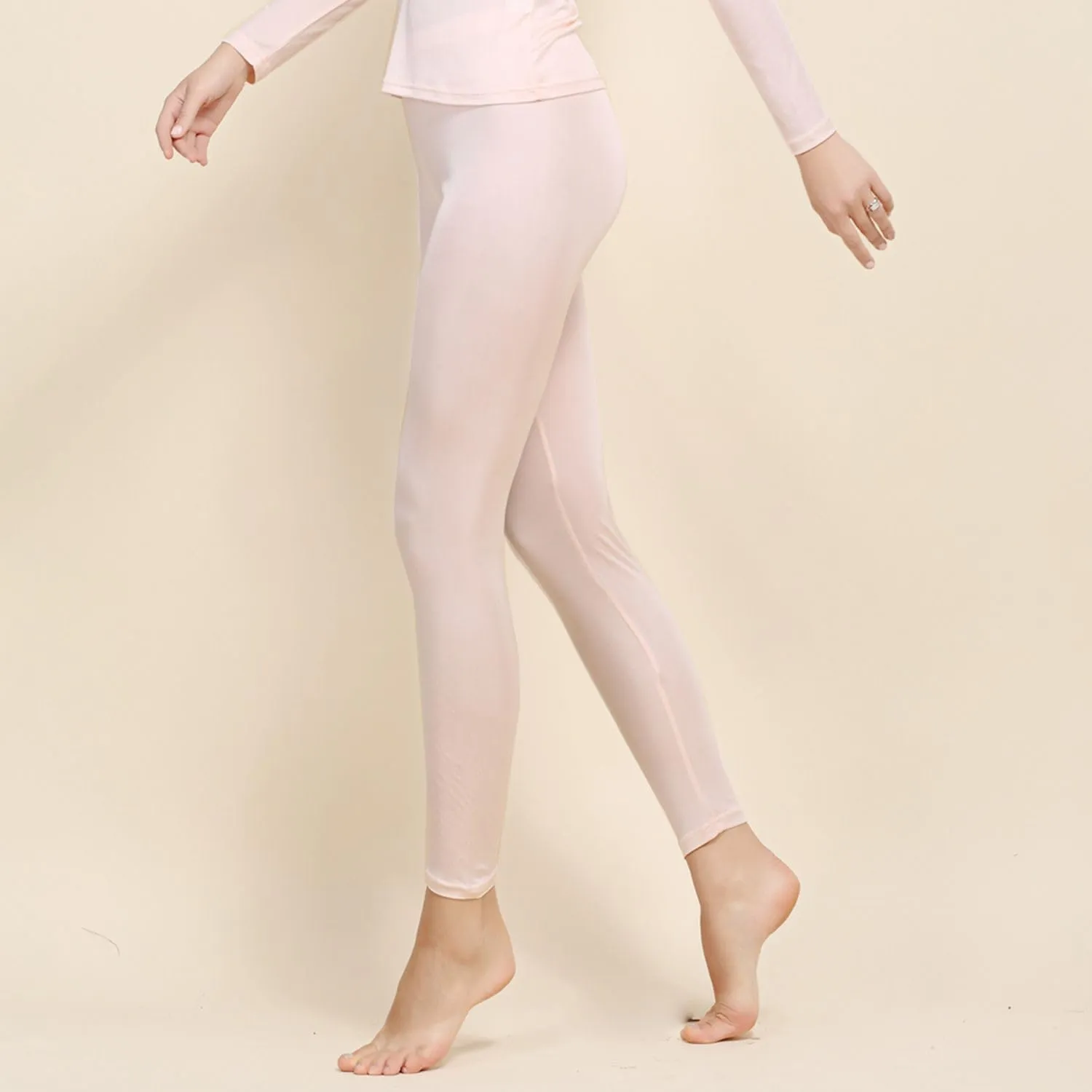 Womens Silk Thermal Long Johns Bottom Mulberry Silk Lightweight Base Layer Underwear Pants