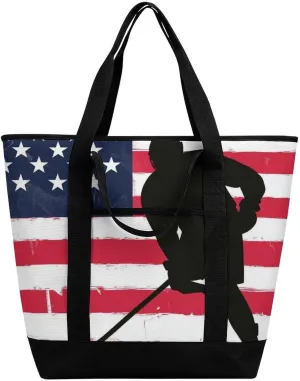 Women's Spacious Thermal Shoulder Bag Stylish Insulated Shopping Tote