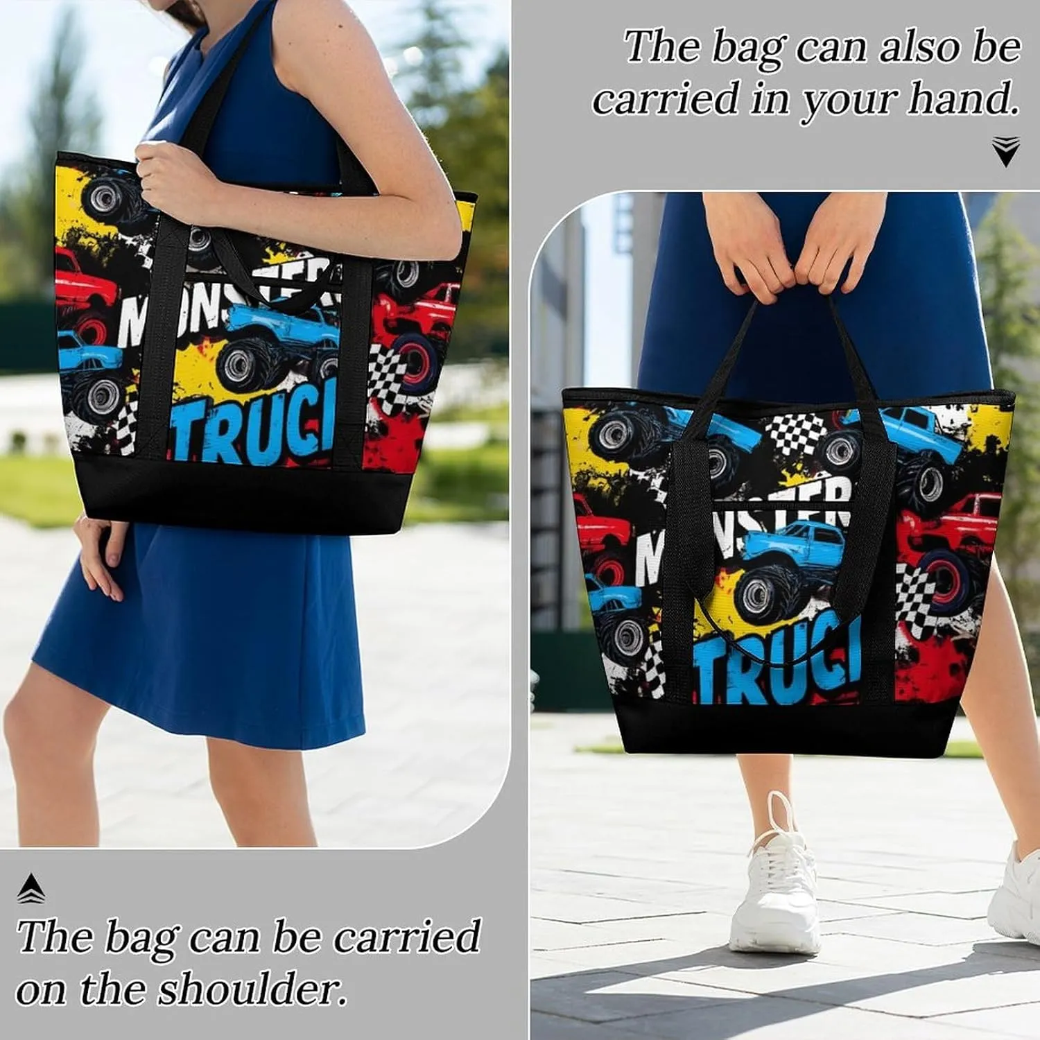 Women's Spacious Thermal Shoulder Bag Stylish Insulated Shopping Tote