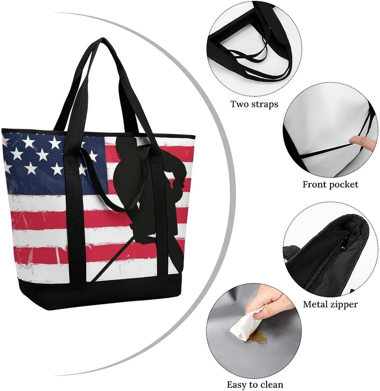 Women's Spacious Thermal Shoulder Bag Stylish Insulated Shopping Tote