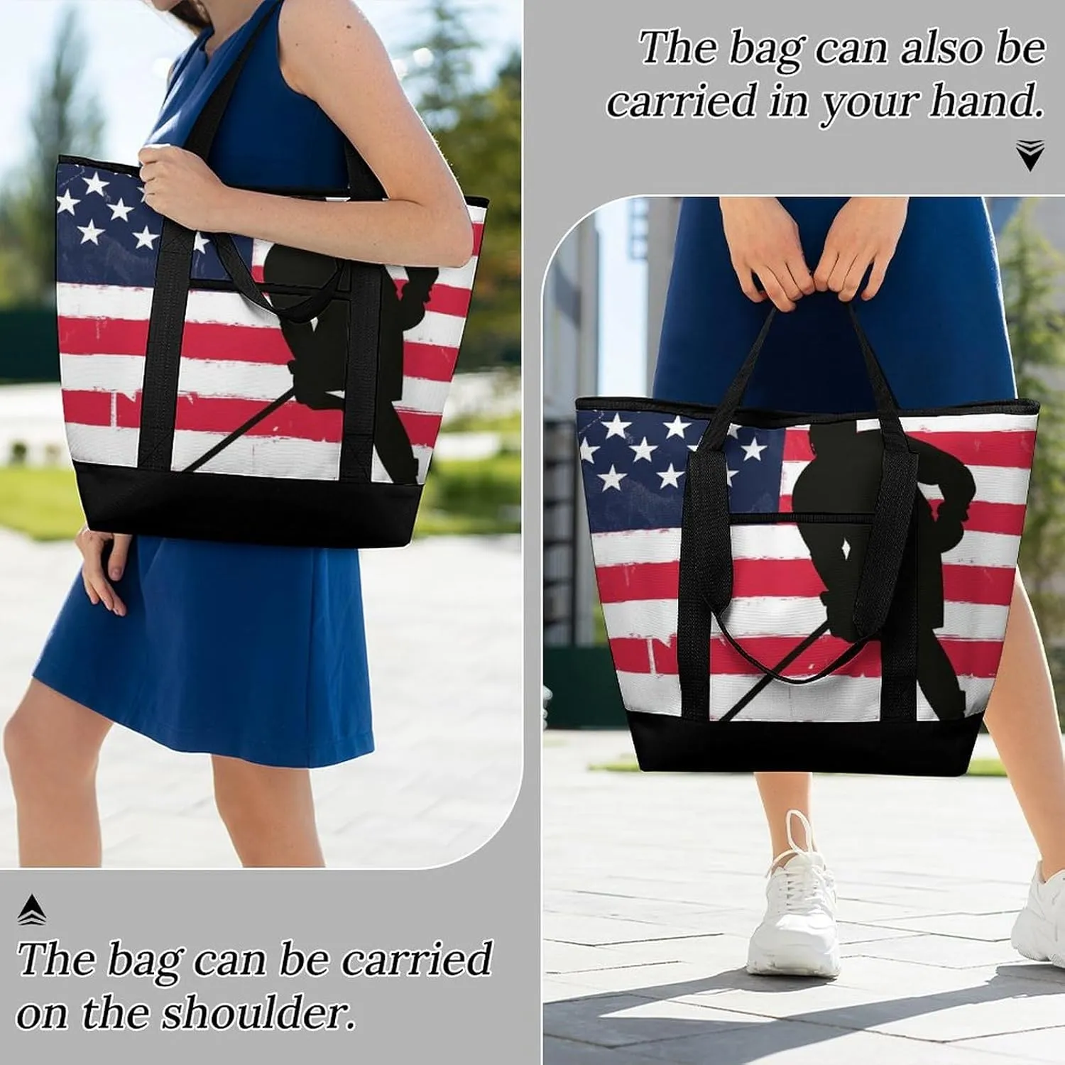 Women's Spacious Thermal Shoulder Bag Stylish Insulated Shopping Tote