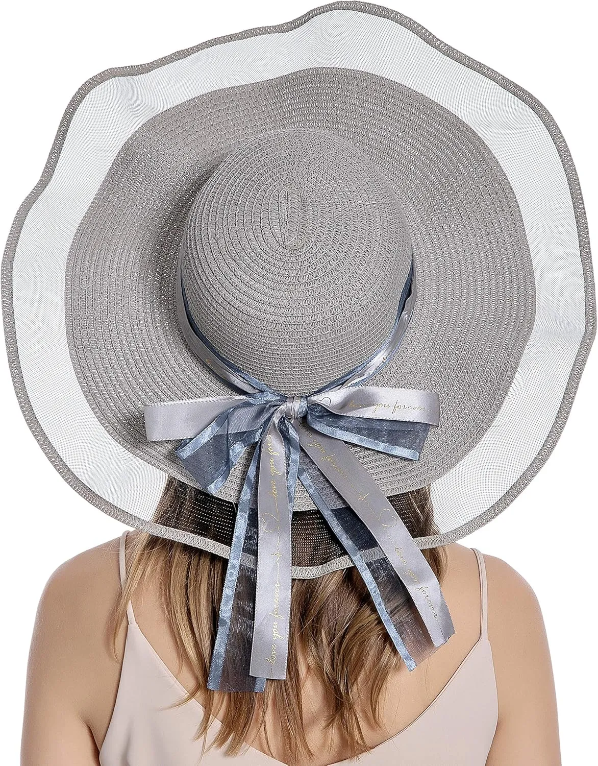 Womens Sun Straw Hat UV UPF50 Travel Foldable Wide Brim Summer Beach Hats