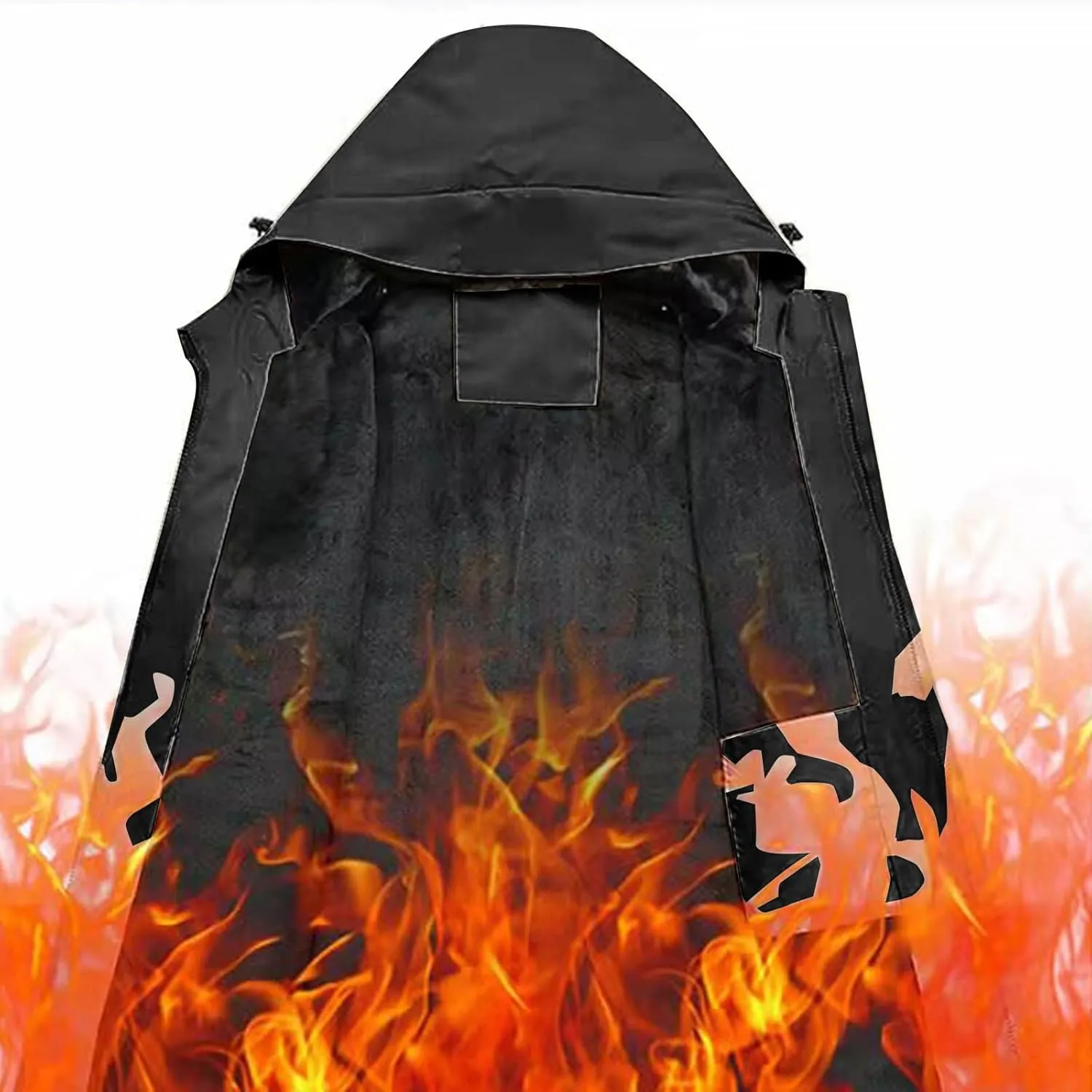 Women's Waterproof Ski Jackets Warm Long Sleeve Zip Pocket Hooded Jacket Windproof Hiking Jacket for Women Winter