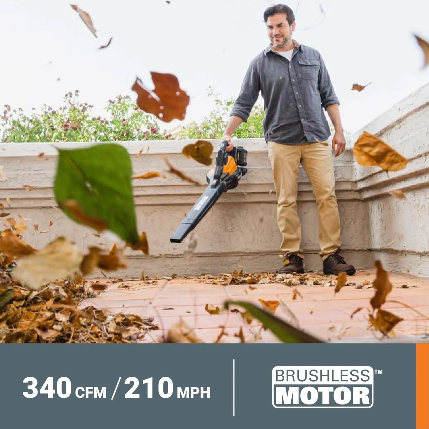 WORX 40V Leaf Blower Cordless with Battery & Charger, 3-in-1 Blower for Lawn with Vacuum and Mulcher, Cordless Leaf Blower with Brushless Motor, 2-Speed Control WG583 – 2 Batteries & Charger Included