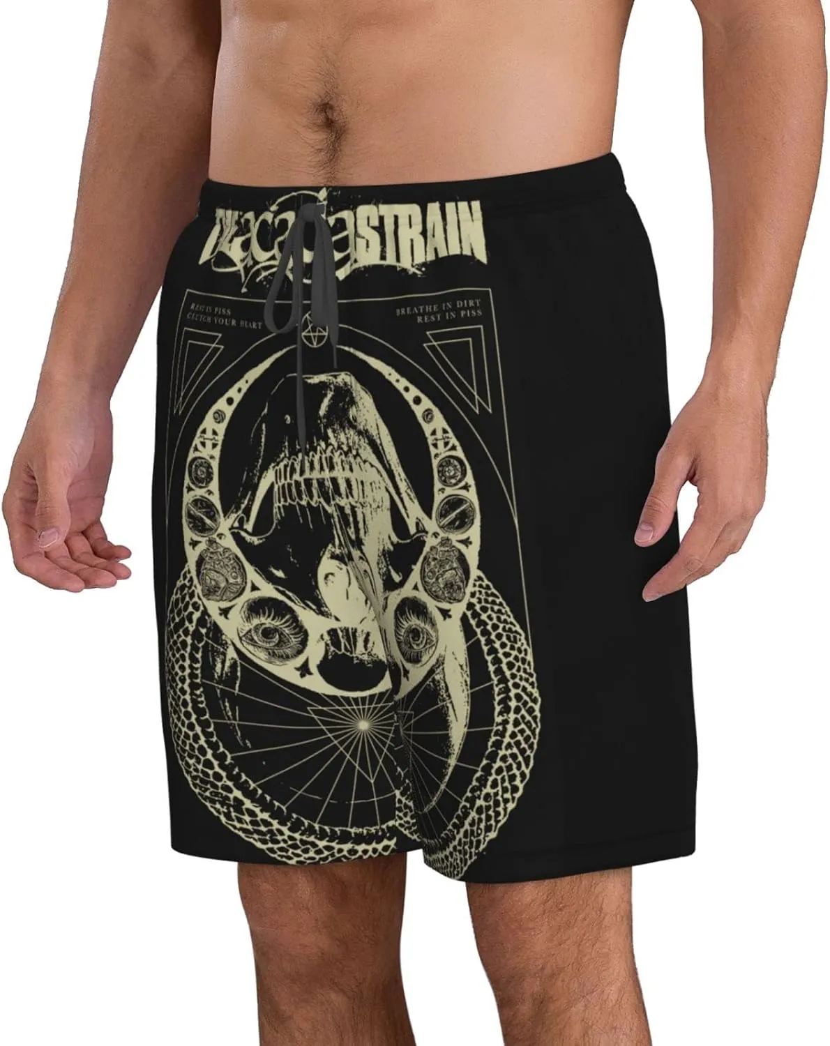 XENITE The Acacia Music and Strain Mens Swim Trunks Swim Shorts with Mesh Lining Beach Shorts Bathing Suits