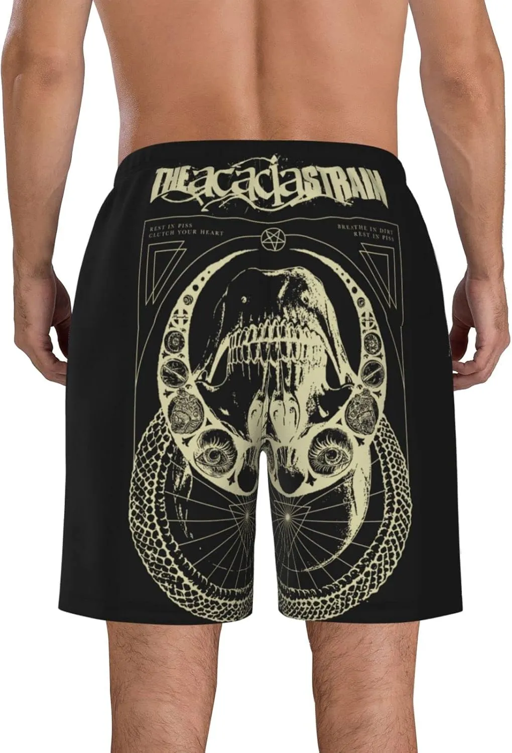 XENITE The Acacia Music and Strain Mens Swim Trunks Swim Shorts with Mesh Lining Beach Shorts Bathing Suits