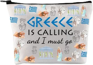 XYANFA Greece Calling Makeup Bag - Family Trip Gift, Travel Bag