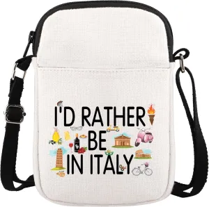 XYANFA Italy Travel Bag Italian Trip Bag Italy Vacation Gift Who Loves Italy Makeup Bag Italy Lover Zipper Pouch